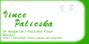 vince palicska business card